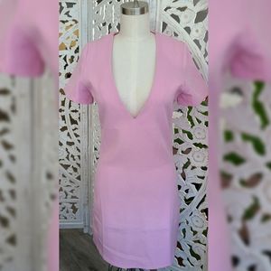 Deep V Neck Short Sleeve Dress by Tobi